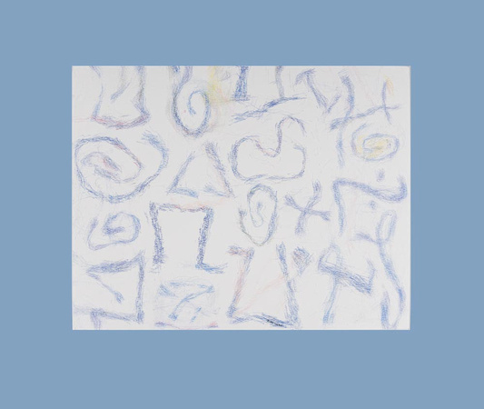 Untitled 1993. Image size 31.1 x 39cms. Pastel on rag paper. Framed under perspex.