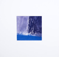 Cliff, ocean - pastel on Arches paper - image: 13.5 x 13.7 cms